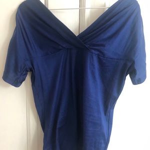 Comptoir des Cotonniers Navy V-Neck - Size S